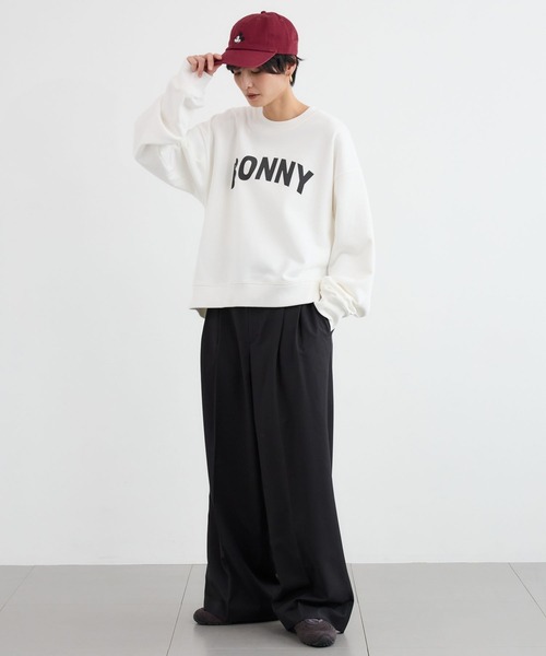 BARNYARDSTORM（バンヤードストーム）の「BARNYARDSTORM / ルーズシルエットロゴプルオーバー（スウェット・レディース・ベージュ/ホワイト・FREE）」の19枚目の写真