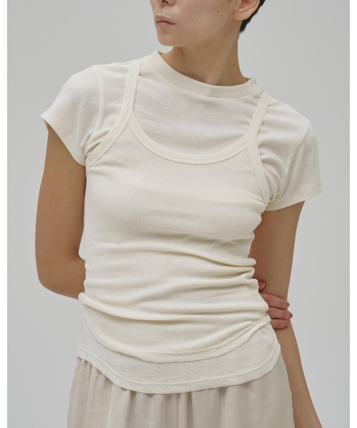 TODAYFUL（トゥデイフル）の「Soft Fraice Camisole（キャミソール・レディース・アイボリー/スミクロ/グレー・FREE）」の5枚目の写真