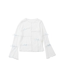 see through dot long sleeve top