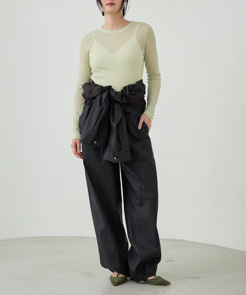 IENA LA BOUCLE(イエナラブークル)の「《追加》IENA LA BOUCLE 水撚りガスフライスクルーロングTシャツ(Tシャツ/カットソー・レディース・ブラウン/サックスブルー/グリーン/ブラック/ホワイト・FREE)」の8枚目の写真