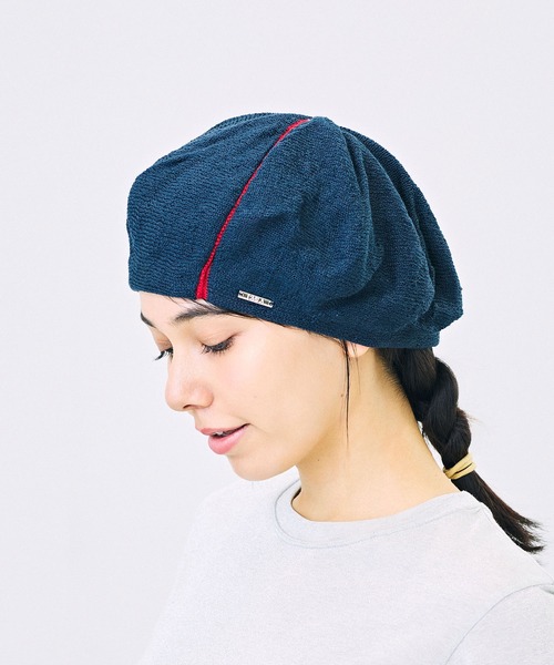 CA4LA（カシラ）の「BOMO BERET（ハンチング/ベレー帽・レディース・ベージュ/ネイビー/ブラック・ONESIZE）」の4枚目の写真