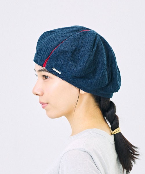 CA4LA（カシラ）の「BOMO BERET（ハンチング/ベレー帽・レディース・ベージュ/ネイビー/ブラック・ONESIZE）」の5枚目の写真