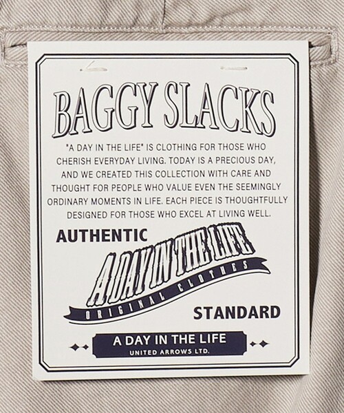 A DAY IN THE LIFE UNITED ARROWS（アデイインザライフユナイテッドアローズ）の「フェード チノバギースラックス＜A DAY IN THE LIFE＞（スラックス・メンズ・ブラック/ナチュラル・L/M）」の15枚目の写真
