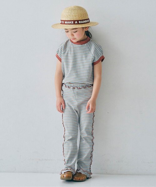 p.premier（ピードットプルミエ）の「ロゴリボンストローハット（ハット・キッズ・ブラウン/アイボリー・56/54/52/50）」の9枚目の写真