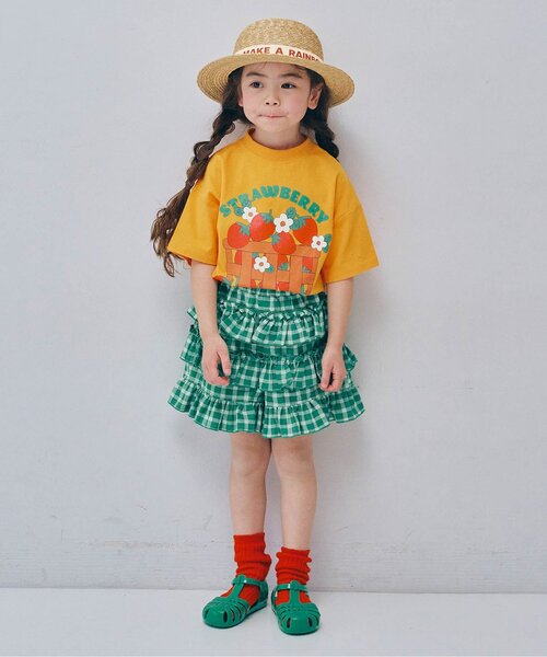 p.premier（ピードットプルミエ）の「ロゴリボンストローハット（ハット・キッズ・ブラウン/アイボリー・56/54/52/50）」の13枚目の写真