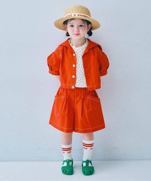 p.premier（ピードットプルミエ）の「ロゴリボンストローハット（ハット・キッズ・ブラウン/アイボリー・56/54/52/50）」の17枚目の写真