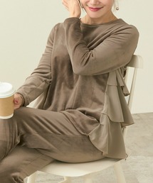 Liala×PG（リアラバイピージー）の「ボンバーヒート サイドティアード 長袖 Liala×PG（スウェット）」