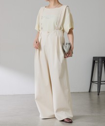 COLLAGE GALLARDAGALANTE | サスペンダーワイドタックパンツ(その他パンツ)