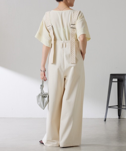 COLLAGE GALLARDAGALANTE（コラージュガリャルダガランテ）の「サスペンダーワイドタックパンツ（その他パンツ・レディース・アイボリー/ベージュ・FREE）」の14枚目の写真