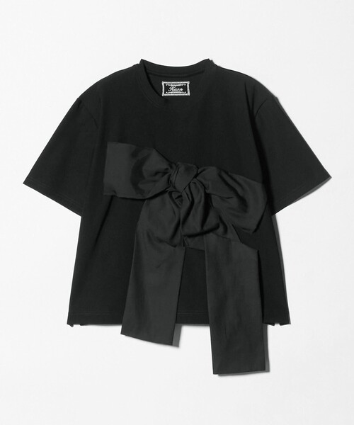 Kaon(カオン)の「<Kaon>ビックリボン Tシャツ ブラウス(Tシャツ/カットソー・レディース・ホワイト/ブラック・FREE)」の2枚目の写真