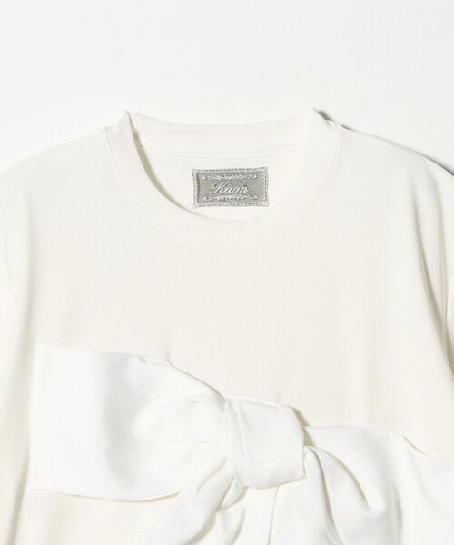 Kaon(カオン)の「<Kaon>ビックリボン Tシャツ ブラウス(Tシャツ/カットソー・レディース・ホワイト/ブラック・FREE)」の9枚目の写真
