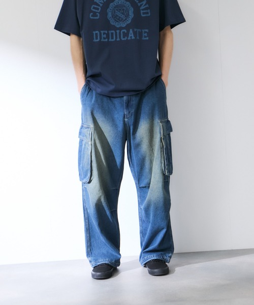 NAVY(ネイビー)の「NAVY 裾ドローコード 3Dポケット デニムカーゴパンツ(カーゴパンツ・メンズ・ブラック/ブルー系・S/M/L/XL)」の7枚目の写真
