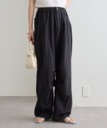 コットン刺繍ドロストパンツ