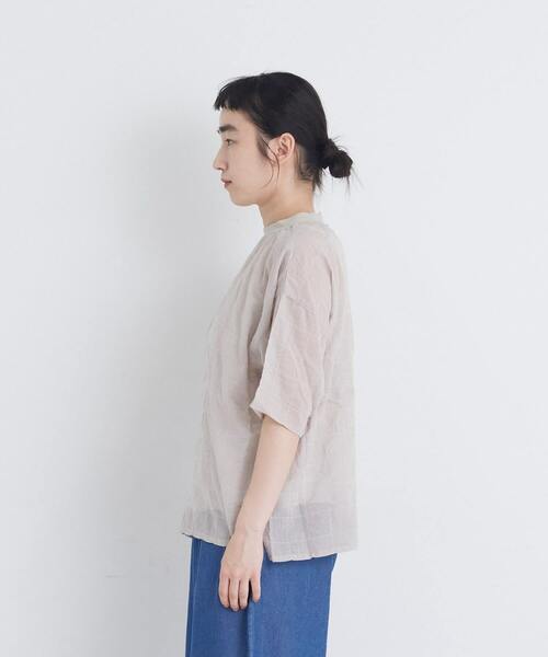 conges payes ADIEU TRISTESSE(コンジェ ペイエ アデュートリステス)の「シャーリングプルオーバーブラウス(シャツ/ブラウス・レディース・ベージュ系その他/ブルー系その他/ブラック系その他・38)」の9枚目の写真