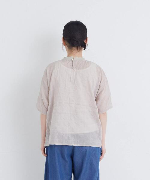 conges payes ADIEU TRISTESSE(コンジェ ペイエ アデュートリステス)の「シャーリングプルオーバーブラウス(シャツ/ブラウス・レディース・ベージュ系その他/ブルー系その他/ブラック系その他・38)」の10枚目の写真