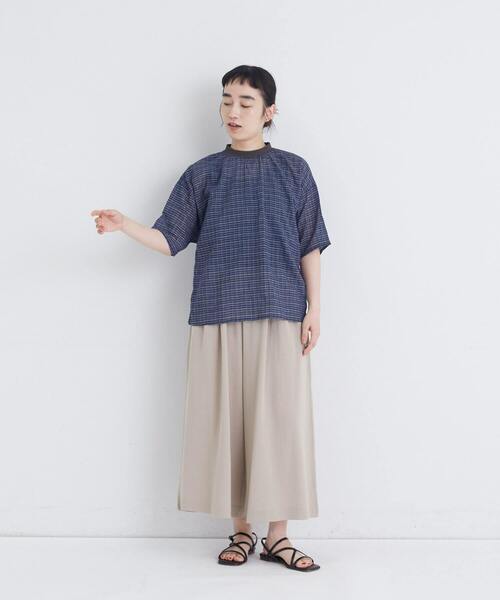 conges payes ADIEU TRISTESSE(コンジェ ペイエ アデュートリステス)の「シャーリングプルオーバーブラウス(シャツ/ブラウス・レディース・ベージュ系その他/ブルー系その他/ブラック系その他・38)」の11枚目の写真
