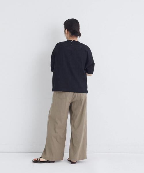 conges payes ADIEU TRISTESSE(コンジェ ペイエ アデュートリステス)の「シャーリングプルオーバーブラウス(シャツ/ブラウス・レディース・ベージュ系その他/ブルー系その他/ブラック系その他・38)」の20枚目の写真