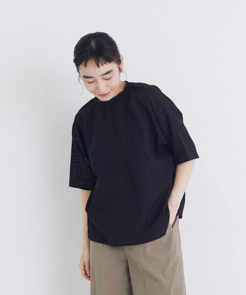 conges payes ADIEU TRISTESSE(コンジェ ペイエ アデュートリステス)の「シャーリングプルオーバーブラウス(シャツ/ブラウス・レディース・ベージュ系その他/ブルー系その他/ブラック系その他・38)」の21枚目の写真