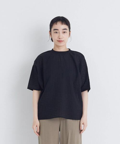 conges payes ADIEU TRISTESSE(コンジェ ペイエ アデュートリステス)の「シャーリングプルオーバーブラウス(シャツ/ブラウス・レディース・ベージュ系その他/ブルー系その他/ブラック系その他・38)」の22枚目の写真