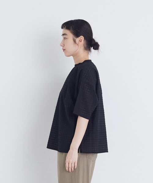 conges payes ADIEU TRISTESSE(コンジェ ペイエ アデュートリステス)の「シャーリングプルオーバーブラウス(シャツ/ブラウス・レディース・ベージュ系その他/ブルー系その他/ブラック系その他・38)」の8枚目の写真
