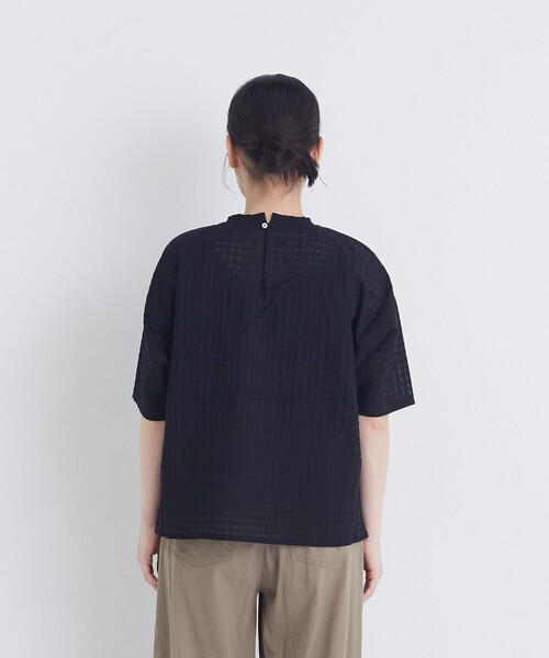 conges payes ADIEU TRISTESSE(コンジェ ペイエ アデュートリステス)の「シャーリングプルオーバーブラウス(シャツ/ブラウス・レディース・ベージュ系その他/ブルー系その他/ブラック系その他・38)」の9枚目の写真
