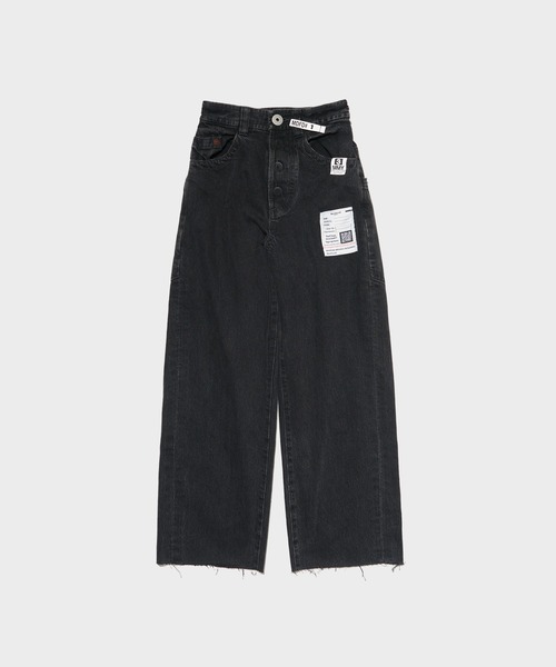 MIHARAYASUHIRO（ミハラヤスヒロ）の「【MIHARAYASUHIRO/ミハラヤスヒロ】別注 HUGE DETAILS DENIM PANTS/ヒュージディテールデニムパンツ（デニムパンツ・レディース・ブラック/インディゴブルー・38/36）」の2枚目の写真