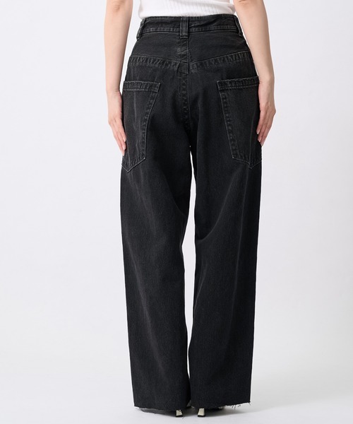 Maison MIHARA YASUHIRO(メゾンミハラヤスヒロ)の「【MIHARAYASUHIRO/ミハラヤスヒロ】別注 HUGE DETAILS DENIM PANTS/ヒュージディテールデニムパンツ(デニムパンツ・レディース・ブラック/インディゴブルー・38/36)」の3枚目の写真