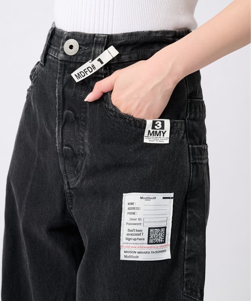 Maison MIHARA YASUHIRO(メゾンミハラヤスヒロ)の「【MIHARAYASUHIRO/ミハラヤスヒロ】別注 HUGE DETAILS DENIM PANTS/ヒュージディテールデニムパンツ(デニムパンツ・レディース・ブラック/インディゴブルー・38/36)」の5枚目の写真
