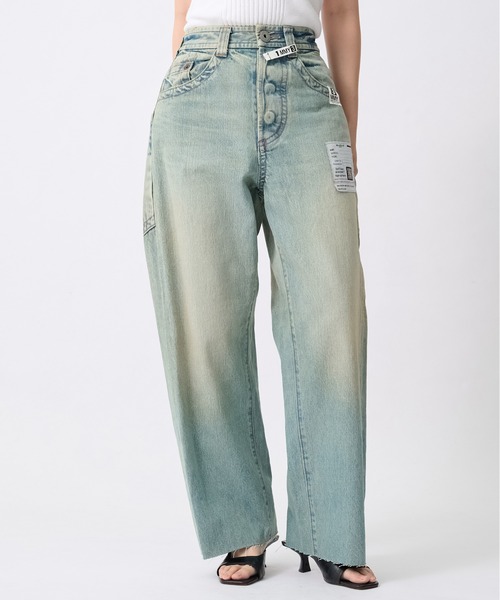 Maison MIHARA YASUHIRO(メゾンミハラヤスヒロ)の「【MIHARAYASUHIRO/ミハラヤスヒロ】別注 HUGE DETAILS DENIM PANTS/ヒュージディテールデニムパンツ(デニムパンツ・レディース・ブラック/インディゴブルー・38/36)」の8枚目の写真