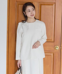 BONCIERGE meets Audire（ボンシェルジュミーツアウディーレ）の「3WAY ショルダーリボン ツイードプルオーバー【セットアップ可】（シャツ/ブラウス）」