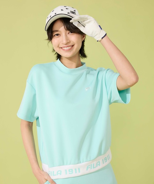 FILA GOLF(フィラゴルフ )の「半袖モックネックシャツ(シャツ/ブラウス・レディース・ブラック/ミント/イエロー/ホワイト・XX-LARGE/X-LARGE/LARGE/MEDIUM)」の3枚目の写真