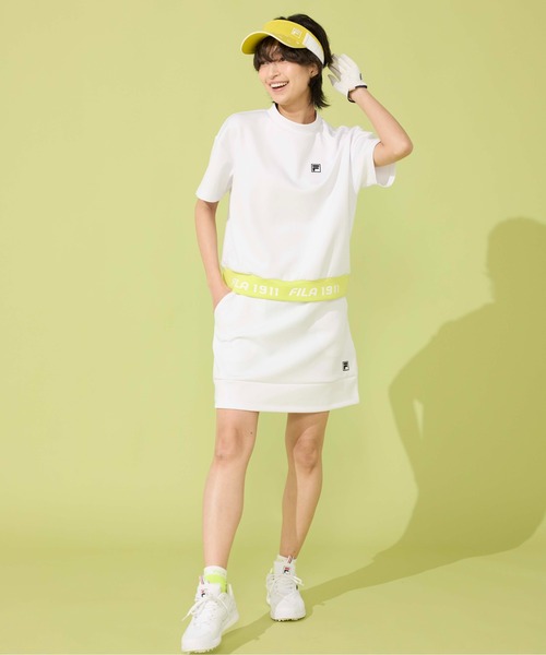 FILA GOLF(フィラゴルフ )の「半袖モックネックシャツ(シャツ/ブラウス・レディース・ブラック/ミント/イエロー/ホワイト・XX-LARGE/X-LARGE/LARGE/MEDIUM)」の5枚目の写真