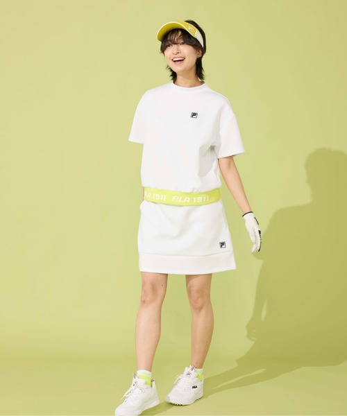FILA GOLF(フィラゴルフ )の「半袖モックネックシャツ(シャツ/ブラウス・レディース・ブラック/ミント/イエロー/ホワイト・XX-LARGE/X-LARGE/LARGE/MEDIUM)」の7枚目の写真