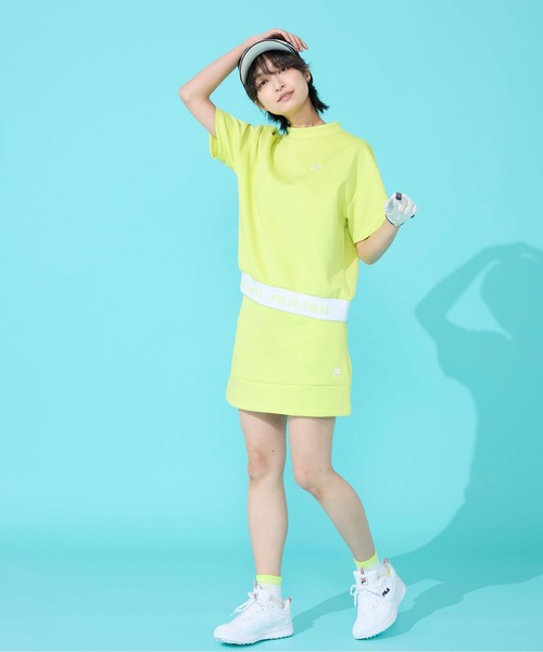 FILA GOLF(フィラゴルフ )の「半袖モックネックシャツ(シャツ/ブラウス・レディース・ブラック/ミント/イエロー/ホワイト・XX-LARGE/X-LARGE/LARGE/MEDIUM)」の8枚目の写真