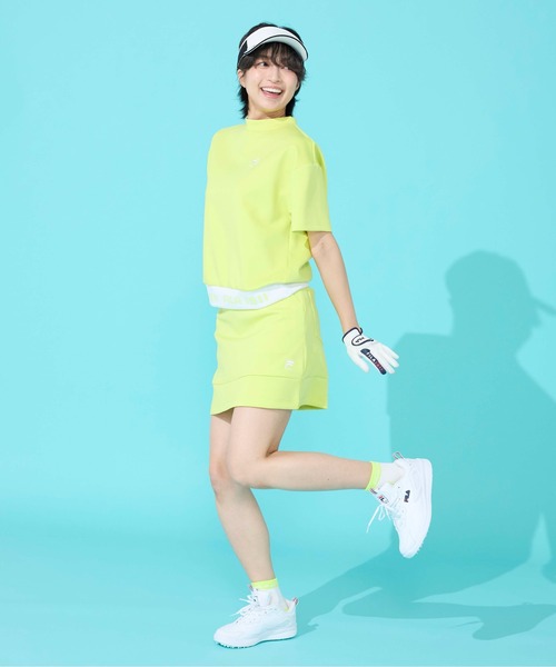 FILA GOLF(フィラゴルフ )の「半袖モックネックシャツ(シャツ/ブラウス・レディース・ブラック/ミント/イエロー/ホワイト・XX-LARGE/X-LARGE/LARGE/MEDIUM)」の12枚目の写真
