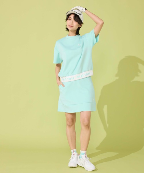 FILA GOLF(フィラゴルフ )の「半袖モックネックシャツ(シャツ/ブラウス・レディース・ブラック/ミント/イエロー/ホワイト・XX-LARGE/X-LARGE/LARGE/MEDIUM)」の16枚目の写真