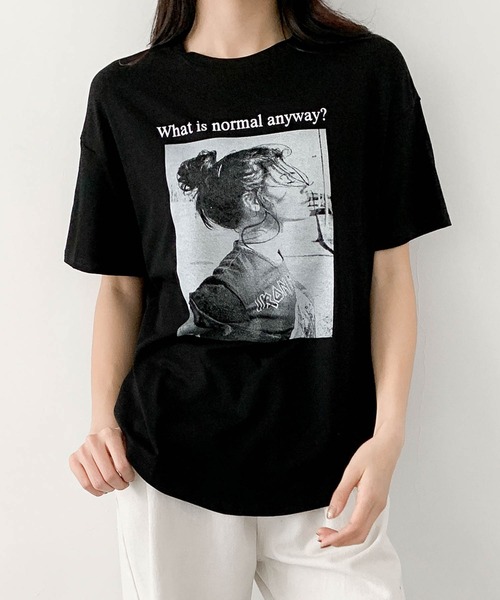 prit グラフィック 半袖 Tシャツ モノクロフォトグラフィックプリントTシャツ 半袖 フォトT（Tシャツ