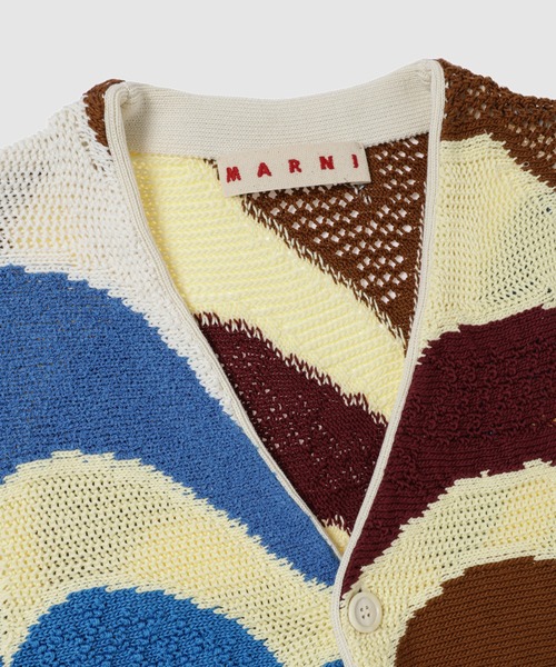 MARNI（マルニ）の「YOYO / クロシェ編みカーディガン（カーディガン/ボレロ・メンズ・ブラウン系・44(S)/46(M)）」の4枚目の写真