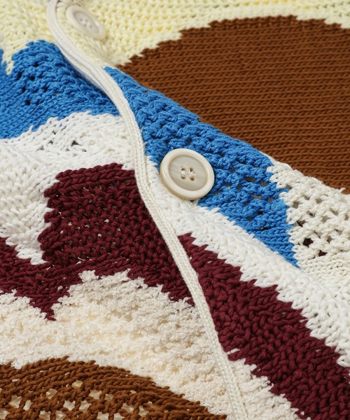 MARNI（マルニ）の「YOYO / クロシェ編みカーディガン（カーディガン/ボレロ・メンズ・ブラウン系・44(S)/46(M)）」の6枚目の写真