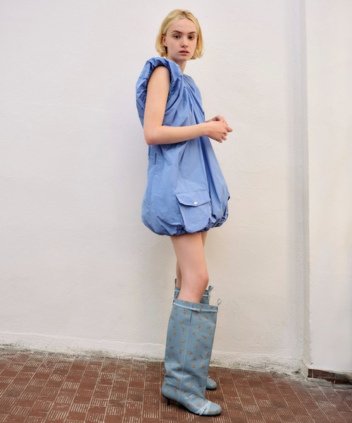 MSGM(エムエスジーエム)の「タフタ バルーンワンピース(ワンピース・レディース・ライトブルー・40)」の7枚目の写真