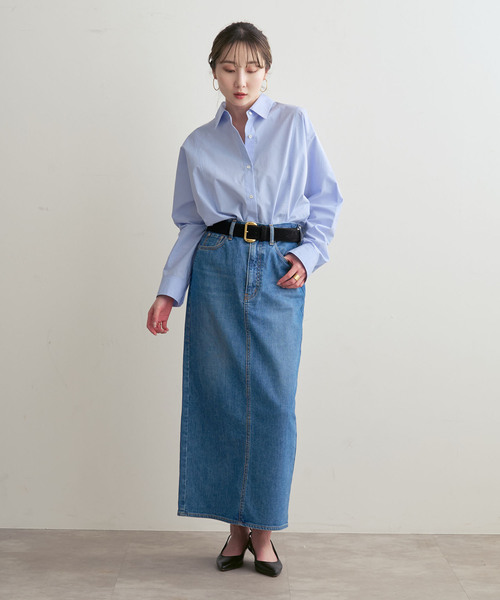 Noble（ノーブル）の「ATELIER AMBOISE/アトリエ アンボワーズ スウェードワイドベルト（ベルト・レディース・ブラック/ベージュ・80）」の4枚目の写真