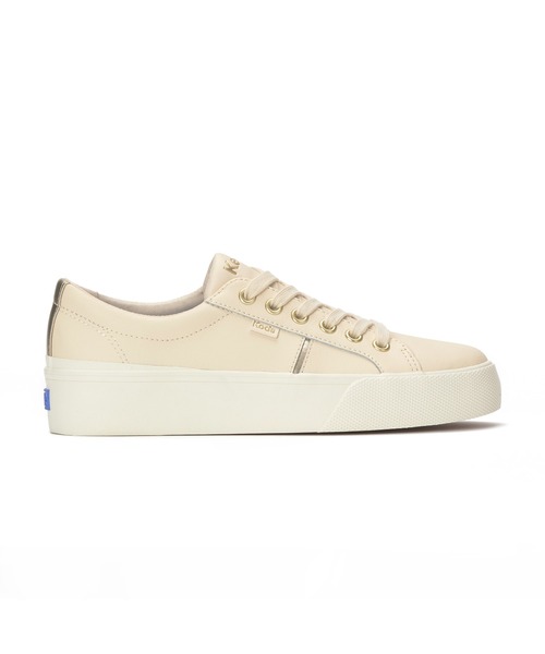 Keds(ケッズ)の「Keds ケッズ ジャンプ キック デュオ レザー ベージュ(スニーカー・レディース・ベージュ・22.5cm/23.0cm/23.5cm/24.0cm/24.5cm/25.0cm)」の2枚目の写真