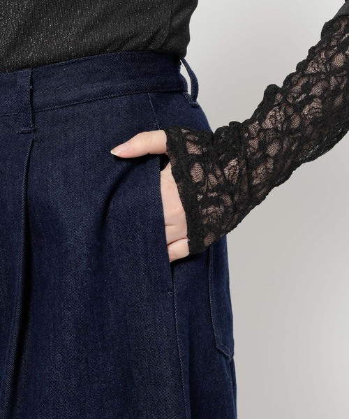 HARE（ハレ）の「シアーキリカエデニムパンツ(HARE)（デニムパンツ・レディース・ブラック/ブルー・FREE）」の15枚目の写真