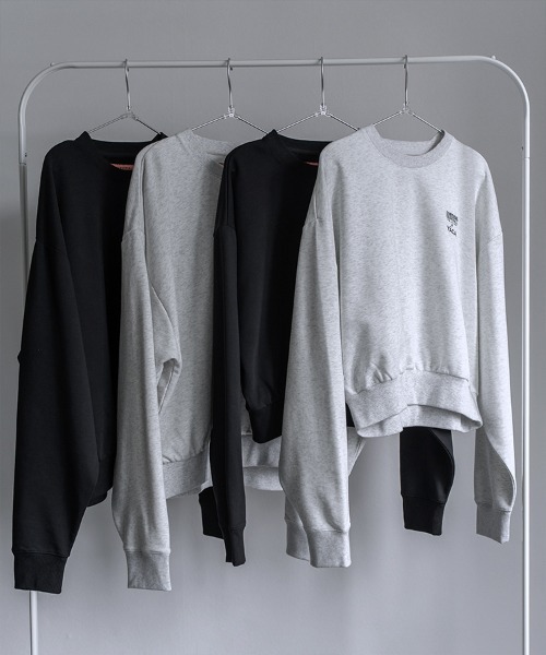 UNIVERSAL OVERALL（ユニバーサルオーバーオール）の「[別注]UNIVERSAL OVERALL×YACA Collaboration Sweat【unisex item】（スウェット・レディース・ブラック/アッシュグレー・1/2）」の8枚目の写真