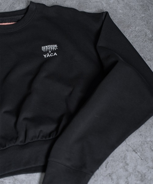 UNIVERSAL OVERALL（ユニバーサルオーバーオール）の「[別注]UNIVERSAL OVERALL×YACA Collaboration Sweat【unisex item】（スウェット・レディース・ブラック/アッシュグレー・1/2）」の11枚目の写真
