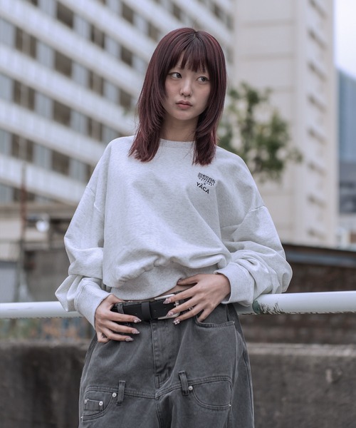 UNIVERSAL OVERALL（ユニバーサルオーバーオール）の「[別注]UNIVERSAL OVERALL×YACA Collaboration Sweat【unisex item】（スウェット・レディース・ブラック/アッシュグレー・1/2）」の22枚目の写真