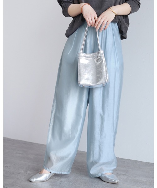 reca(レカ)の「シアーカーブパンツ(その他パンツ・レディース・ブラック/ライトブルー/チャコールグレー/グリーン・M/L/LL)」の1枚目の写真