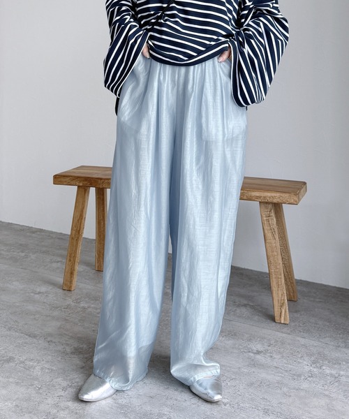 reca(レカ)の「シアーカーブパンツ(その他パンツ・レディース・ブラック/ライトブルー/チャコールグレー/グリーン・M/L/LL)」の8枚目の写真