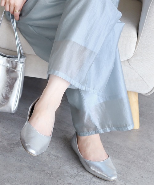 reca(レカ)の「シアーカーブパンツ(その他パンツ・レディース・ブラック/ライトブルー/チャコールグレー/グリーン・M/L/LL)」の6枚目の写真