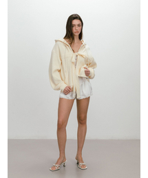 SATIN LACE SHORTS /IVORY